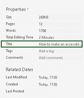 How to add document title before pdf export